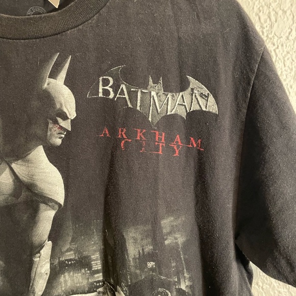 Vtg Batman Arkham City Faded Video Game Promo Shirt PS3 Size L DC Comic Grunge - Picture 5 of 6